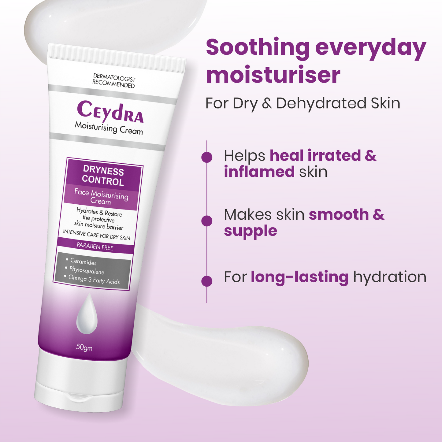 Healncure Ceydra Moisturising Cream โ Dryness Control (50 g)