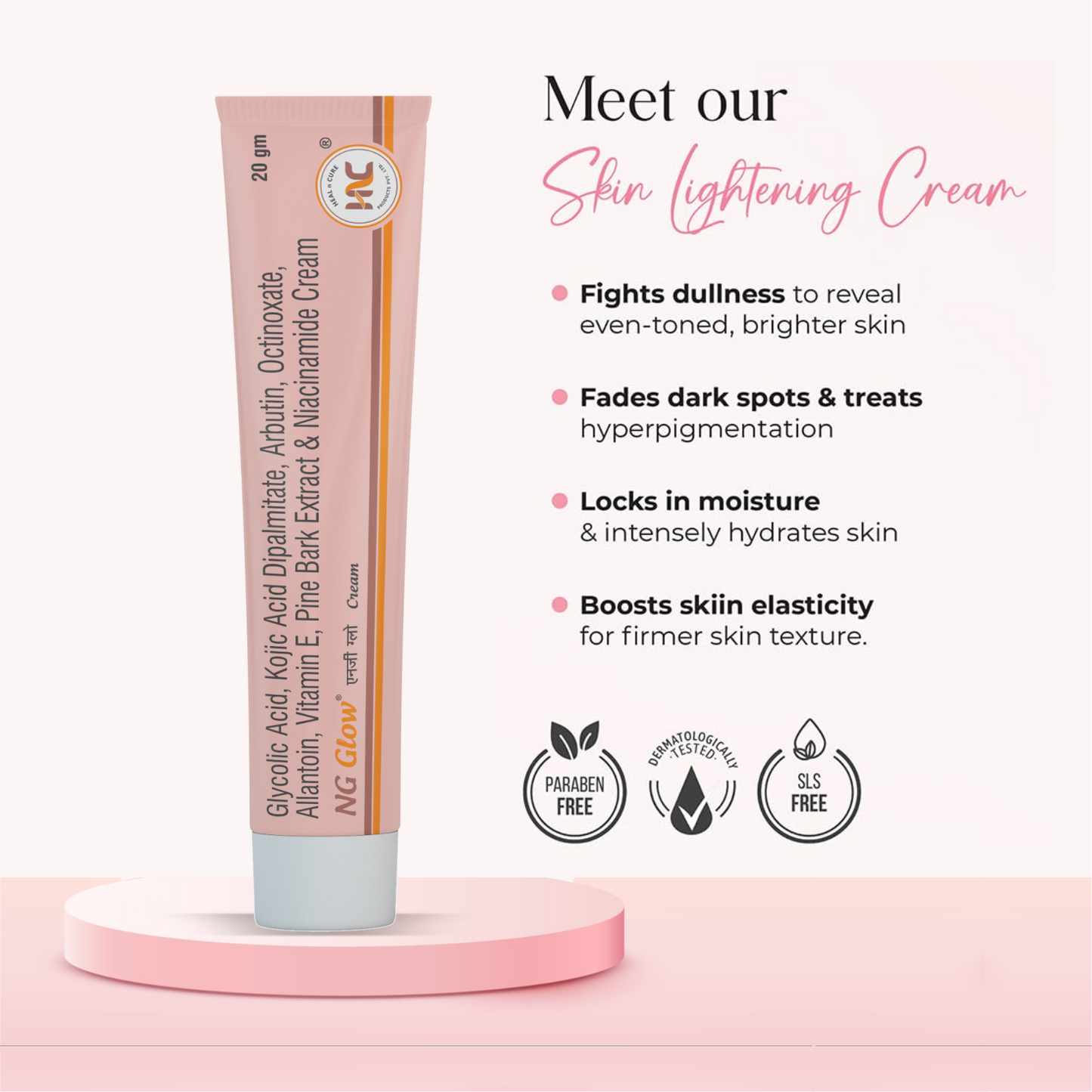 Healncure NG Glow Cream – Skin Brightening & Moisturising (20g)