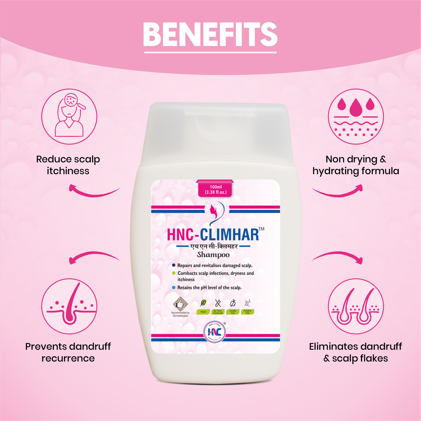 Healncure Climhar Anti-Dandruff & Scalp Repair Shampoo – 100ml