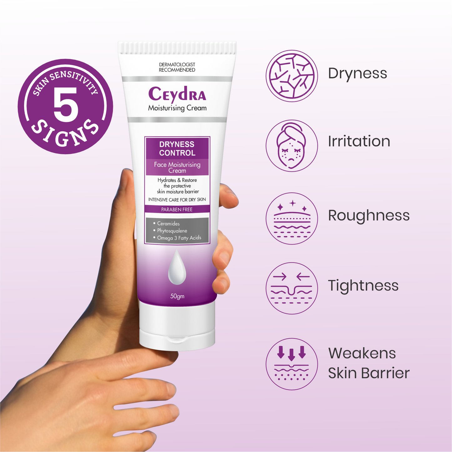Healncure Ceydra Moisturising Cream โ Dryness Control (50 g)
