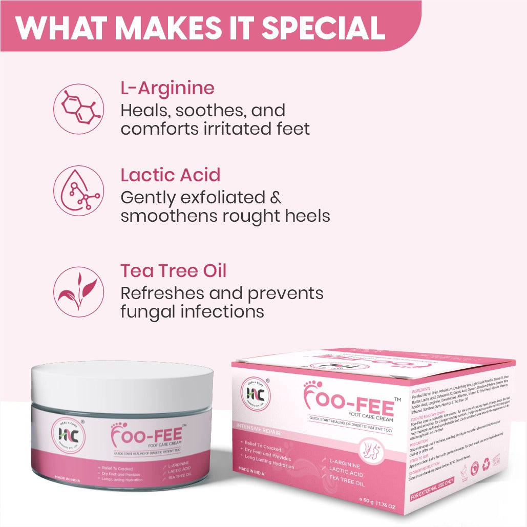 Foo-Fee Foot Care Cream | Cracked Heel Repair | 50 g