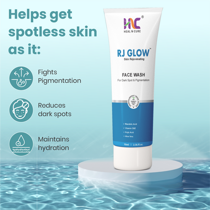 Healncure RJ Glow Skin Rejuvenating Face Wash – Dark Spot & Pigmentation – 70 ml