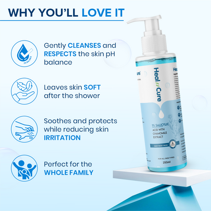 Heal N Cure 1% Salicylic Acid Body Wash with Chamomile Extract