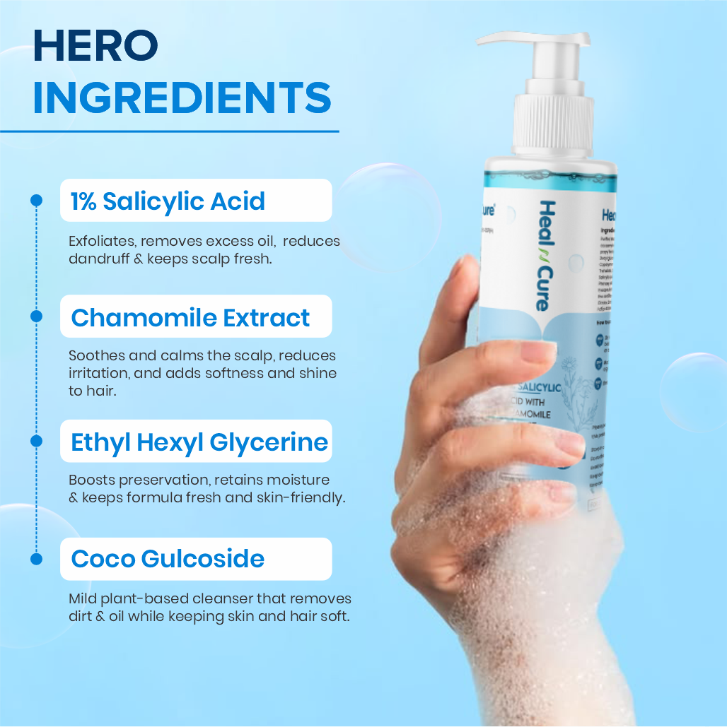 Heal N Cure 1% Salicylic Acid Body Wash with Chamomile Extract