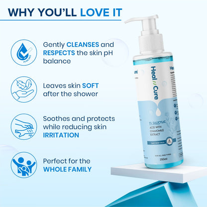 Salicylic Acid Body Wash by Healncure | Chamomile Extract | 250 ml